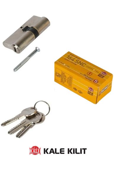 KALE Ki̇li̇t-164Snc Standard Cylinder Door Core with 3 Keys (Nickel-68Mm)