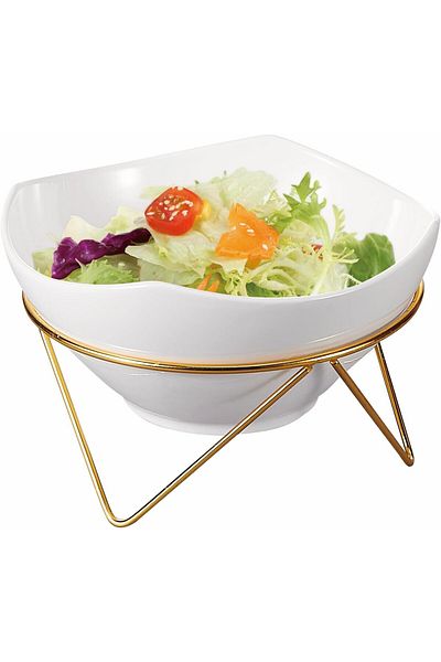 ORCHID 10.5“ SALAD BOWL WITH GOLD STAND