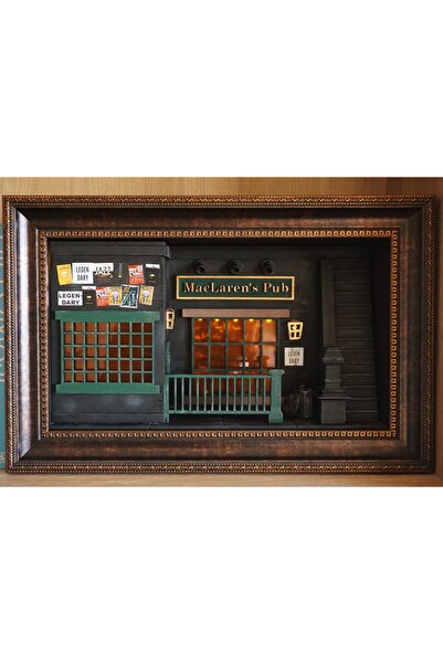 White Rabbit Art Works How I Met Your Mother Book Nook, Minyatür, El Yapımı D...