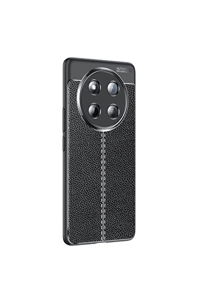 Apsuwa Honor Magic 7 Lite uyumlu Kılıf Niss Deri Desen Silikon Siyah