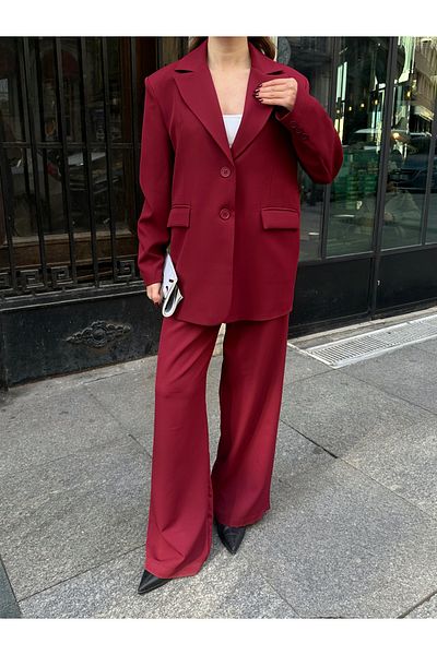 VOLT CLOTHİNG Gefütterter Blazer-Anzug mit Knopfleiste für Damen