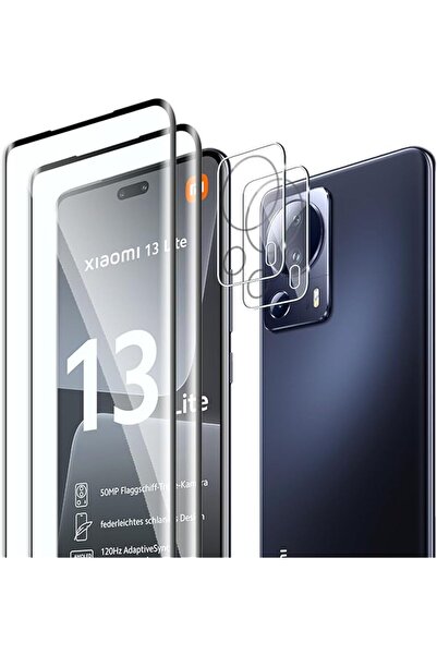 erorex 2+2 عبوة من واقي الشاشة الزجاجي المقوى المتوافق مع هاتف Xiaomi 13 Lite والكاميرا بدون فقاعات 9H