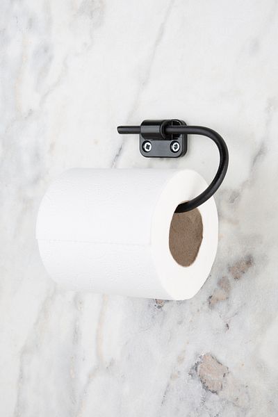 MultiStore Mini Black Outdoor Toilet Roll Holder and Holder