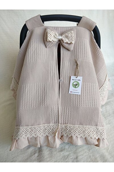 MAMARADUGA Tek Puset Örtüsü Bej Dantelli