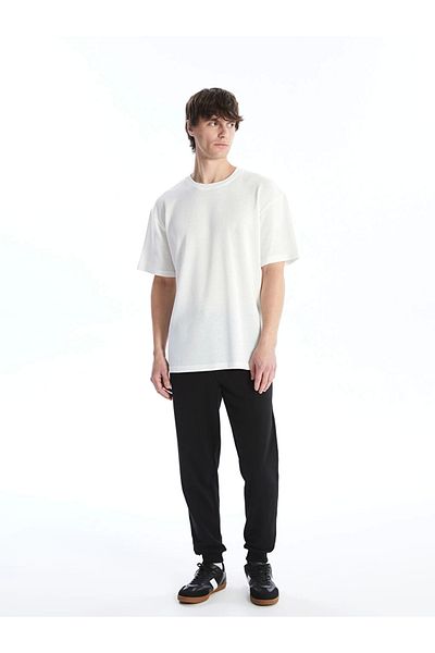 LC Waikiki Ανδρικό παχύ Jogger Sweatpants LCW Casual Black Slim Fit