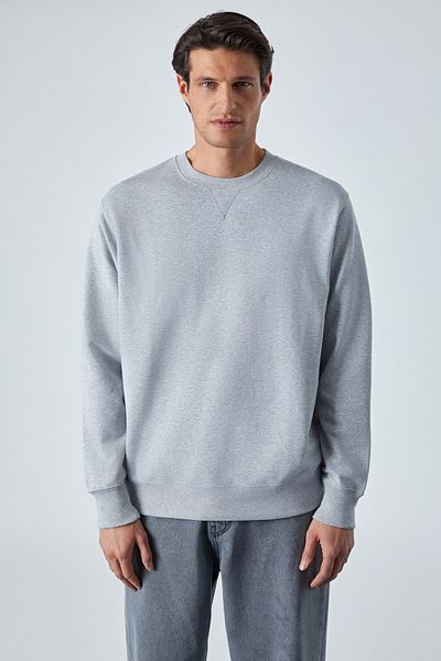 GRIMELANGE Bonell Men's 100% Cotton Relaxed Crew Neck Long Sleeve Grimelange Sweatshirt