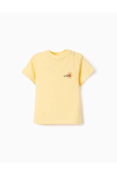 Ziddy Cotton T-shirt for Baby Boys 'Sun', Yellow