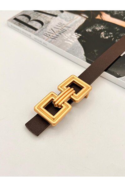 MODAM HİFA Γυναικεία ζώνη παντελονιού με τετράγωνο σχέδιο Ζώνη φόρεμα Ζώνη πουκάμισο Ζώνη παλτό