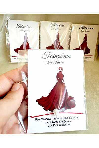 shop Kişiye özel şans bilekliği 25 adet kına,düğün,nişan,6ay kınası,sünnet da...
