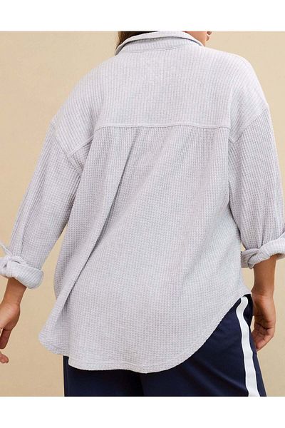 AMERICAN EAGLE Aerie Anytime Fave Waffle Shirt