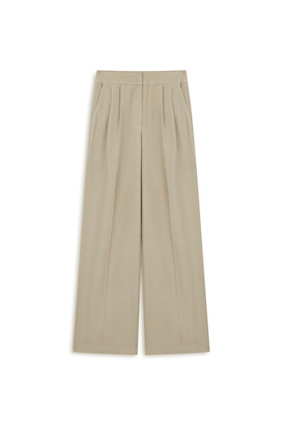 MISS IPEKYOL Παντελόνι με φαρδιά πόδι σε μείγμα λινών