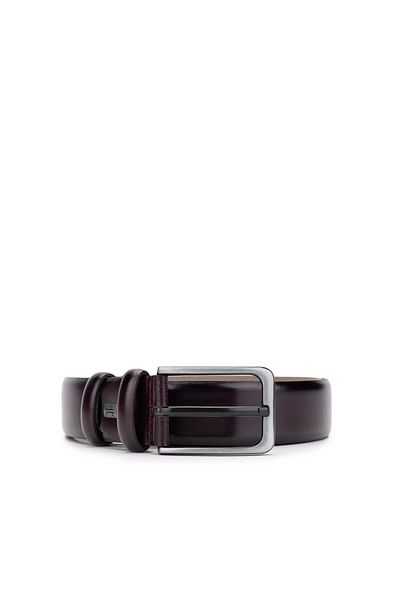 Tamer Tanca Men's Genuine Leather Claret Red Classic Belt