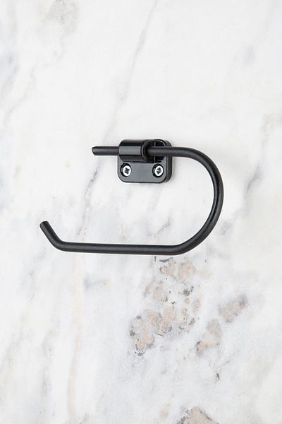 MultiStore Mini Black Outdoor Toilet Roll Holder and Holder