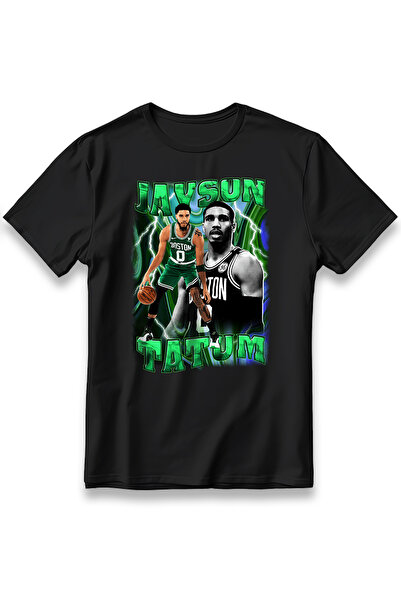 EZG Business Tricou Jayson Tatum, model imprimat, oversize, unisex, 100% bumb...