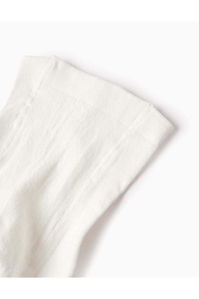 Ziddy Textured Tights for Baby Girls, White