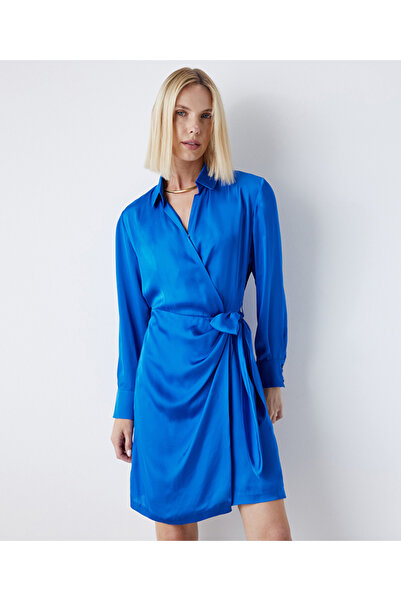 MISS IPEKYOL Šaty s košilovým límečkem a zavazováním v pase