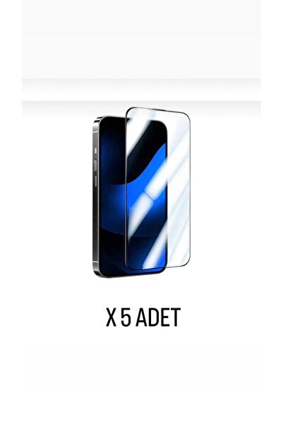 MEKTEK IPHONE 13 PROMAX واقي شاشة زجاجي كامل التغطية 5 قطع مضاد للكهرباء السا...