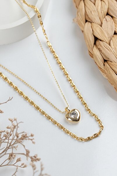 Jack Ferrero KADIN ALTIN KAPLAMA KOLYE