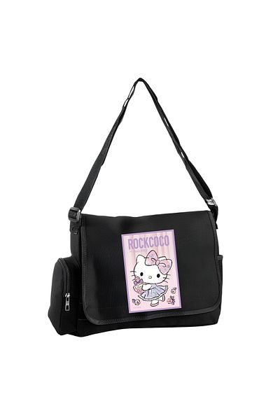 DEEFWEAR Geantă Messenger/Bag cu imprimeu Hello Kıty cu centură reglabilă și buzunare cu fermoar