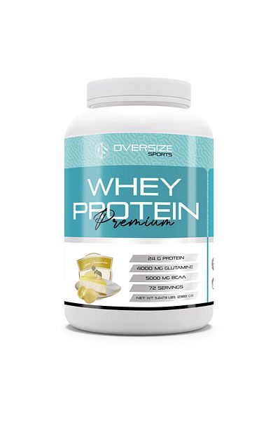 Oversize Nutrition Whey Protein Premium 2380g 72 Servings Lemon Chix Flavor