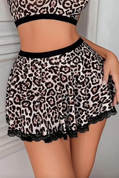BENİMOLMALI Dantelli Mini Etek Kısa Etek Sexi Etek Fantazi Etek