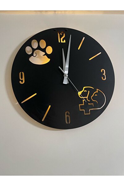 GünceDekor Ledli Patili Veteriner Modern Sessiz Akar Mekanizmalı Dekoratif Ah...