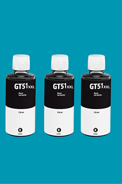 HP MUADİL URUN Gt-5810/5811/5812/5820/5821/5822 Tank-310/315/316/319/410/415 Siyah Mürek. 135 ml 3 Adet