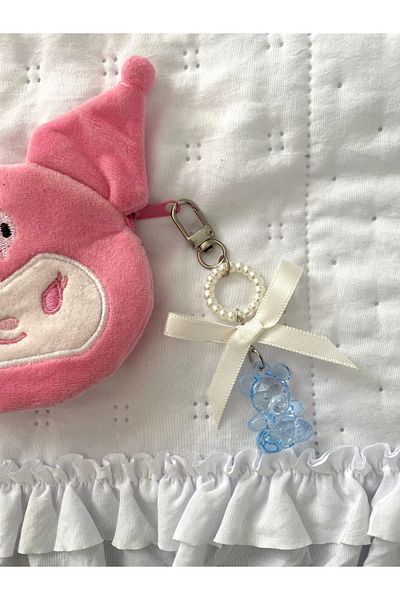 Pinky Lady Teddy Bear Bag Accessory
