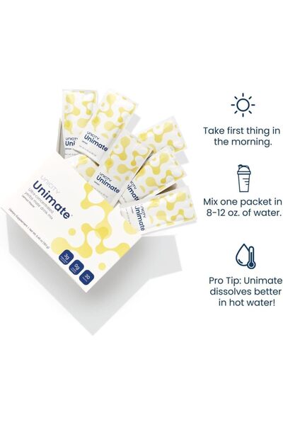 UNICITY Unimate Anti-Aging Lemon Powder, 1 Count, Green Tea, 0.09 Kilogram