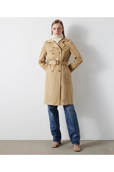 İpekyol Belted double-breasted trench coat