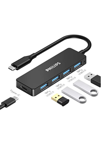 harry محول محور من النوع c محول معدد إرسال 4 USB 3.0 1 من النوع c متوافق مع ه...