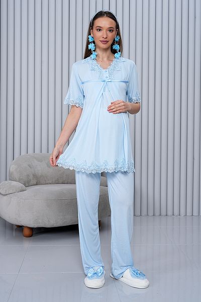 lohusahamile Maternity Pajama Set with Hidden Breastfeeding Feature 5032