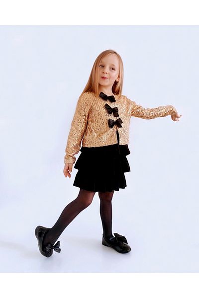 TINY BEAR Tiny Bear Ely Bow Sequin Set