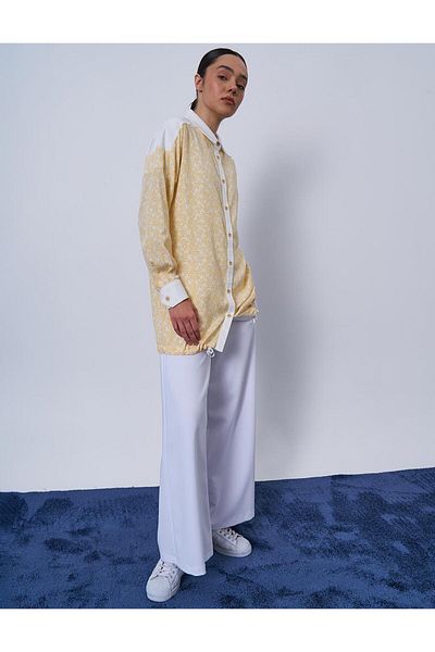 Kayra Yellow Goal Motif Tunic