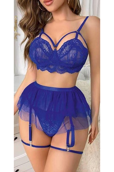 Bleu Petite Costum de damă fantezie cu detaliu fustă din tul albastru