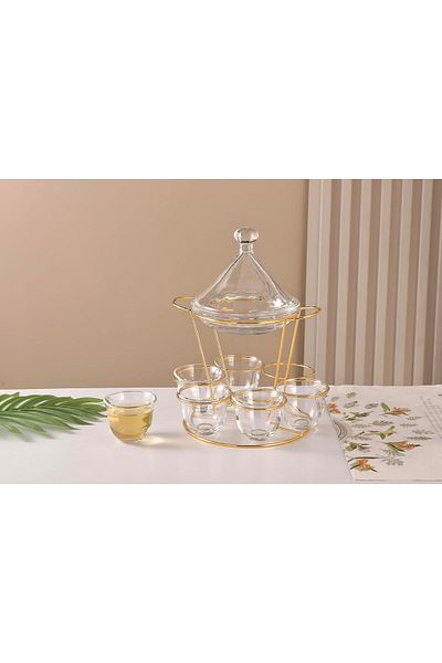 ORCHID 7PCS TAJINE SET WITH STAND