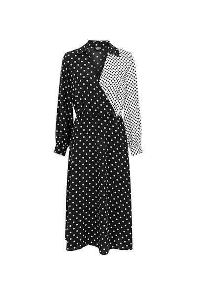 MISS IPEKYOL Kleid mit Farbblock-Punktmuster