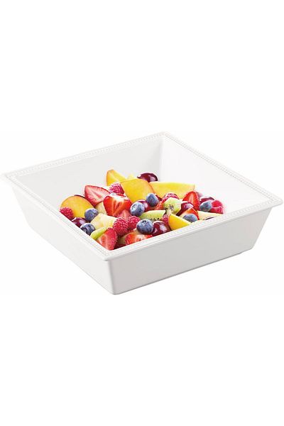 ORCHID 10.2" EMBOSSED SQUARE SERVING BOWL