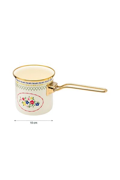 LC Waikiki LCW HOME إبريق قهوة مطلي بالمينا ومطبوع عليه زهور مقاس 10 سم