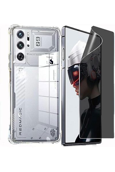 erorex 1+2Pcs Compatible With Red Magic 9 Pro Privacy Screen Protector Case Cover Anti Peep Hydrogel Film