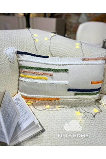 Fifty Home Ručno rađen, ručno izrađen, pleteni tepih sa resicama 43x43 cm, ša...