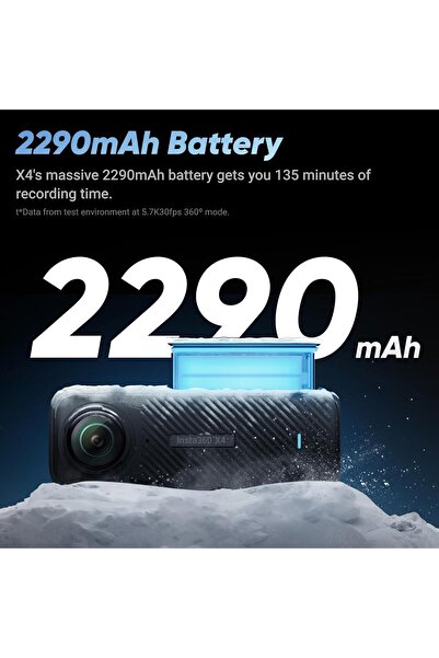 Insta360 insta360 X4-8K Waterproof 360 Action Camera, 4K Wide-Angle Video, Invisible Selfie Stick Effect