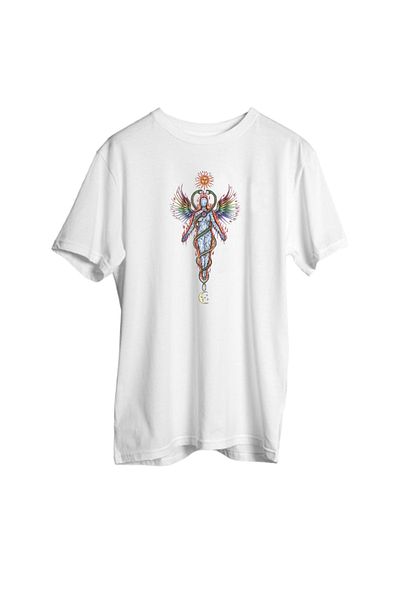 Korefanzin Μπλουζάκι White Trend 2025 Season Unisex Thermal Skull Oversize T-shirt