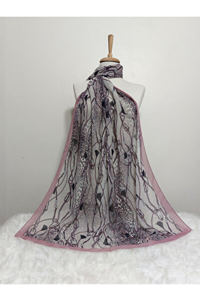 REMOMODA 180x70 cm șal leopard din șifon cu model