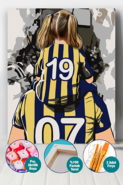 Picasso World Hobby Art Sayılarla Boyama Numaralı Tuval Seti Fırça Boya Dahil...