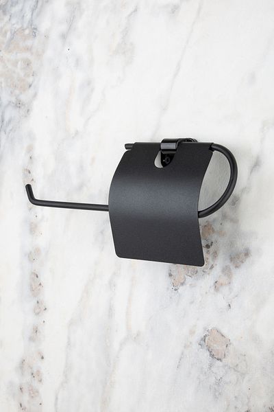 MultiStore Mini Series Black Covered Paper Roll Towel Holder, Napkin Holder, Bathroom Hanger