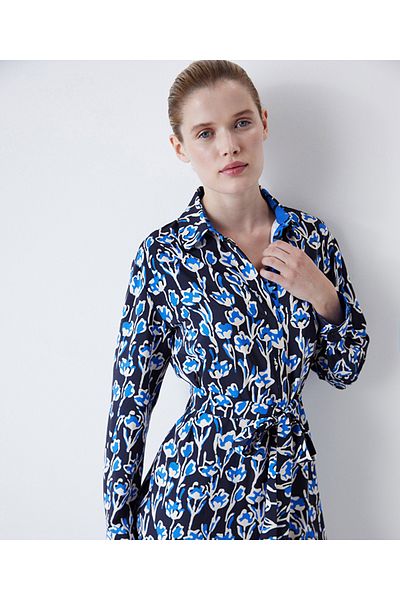 MISS IPEKYOL flower pattern shirt dress