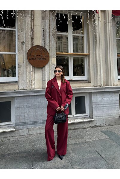 VOLT CLOTHİNG Women's Barcode Emblem Lined Blazer Suit