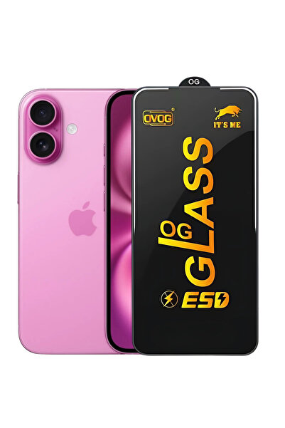 iPhone 16 Uyumlu Çizilmez 5D Mavi Işık Filtreli Parmak İzi Tutmayan Kırılmaz Cam