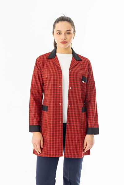 112Giyim Spor Yaka Uzun Kol Kadın Doktor Hemşire Öğretmen Önlüğü Kaliteli Alp...